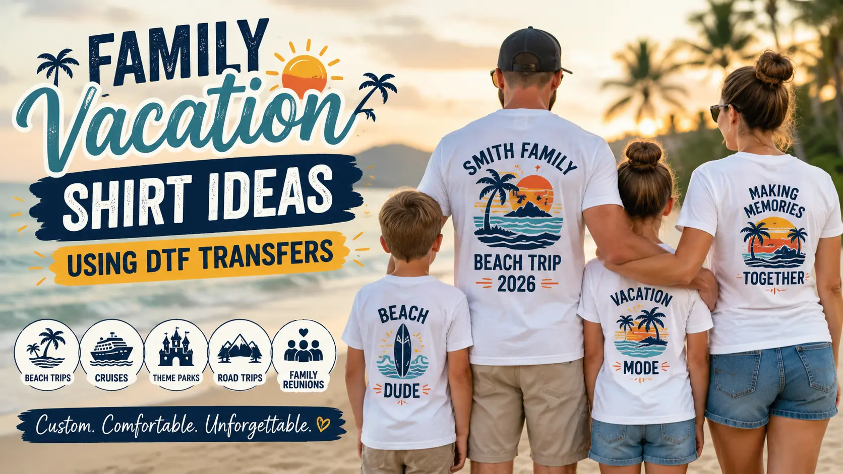 Read more about the article Family Vacation Shirt Ideas Using DTF Transfers