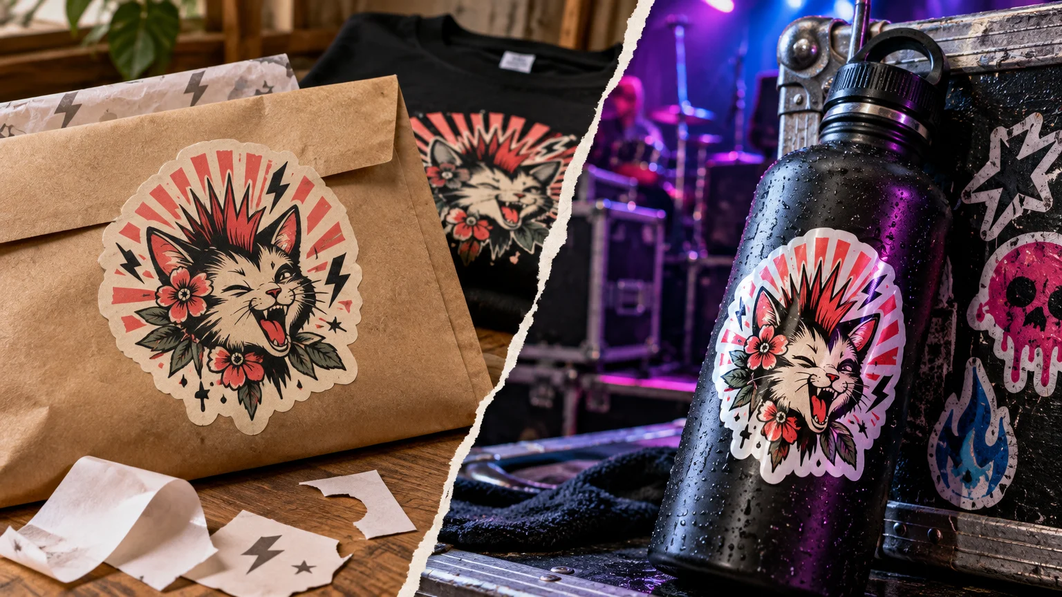 Read more about the article Paper Stickers vs Vinyl Stickers for Packaging and Merch